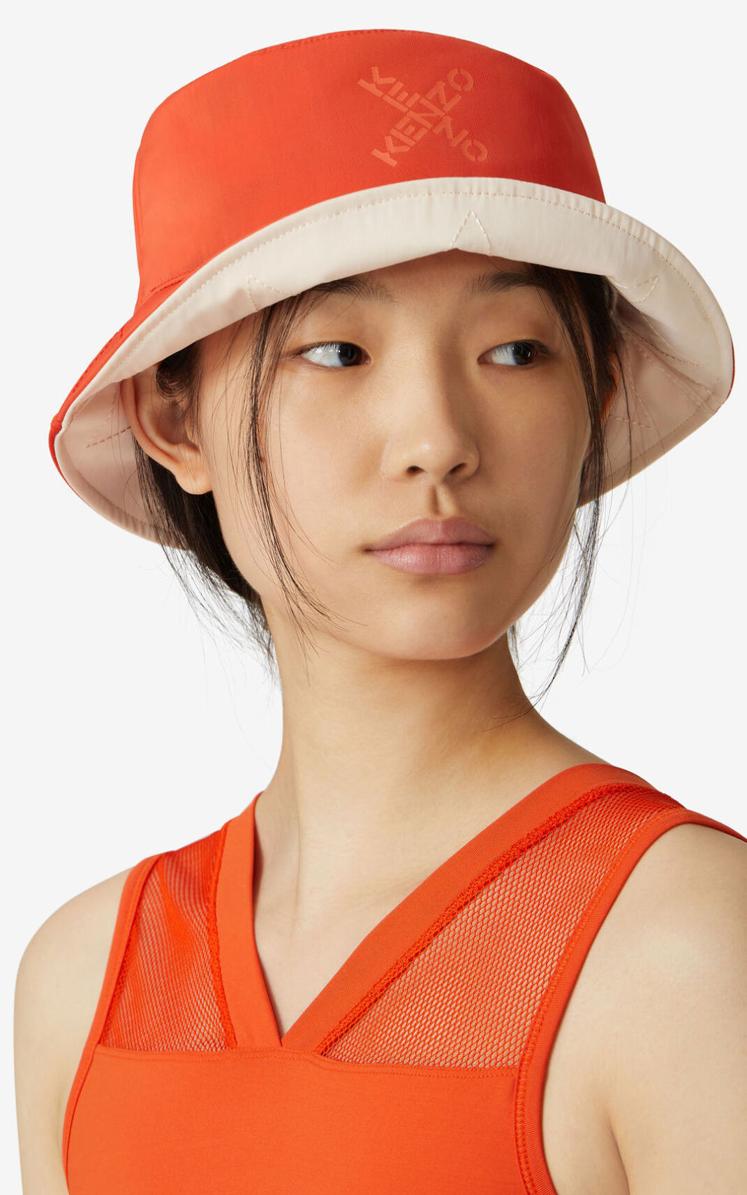 Chapeau Kenzo Homme Sport Little X Orange Foncé XIRKY-2581